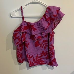 Old navy one shoulder floral top